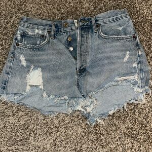 Agolde light wash shorts